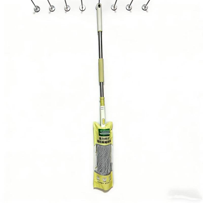 Hands-Free Self-Wringing Mop with Rotating Microfiber Head for Home Use, Lazy Mop, Water-Absorbing Mop