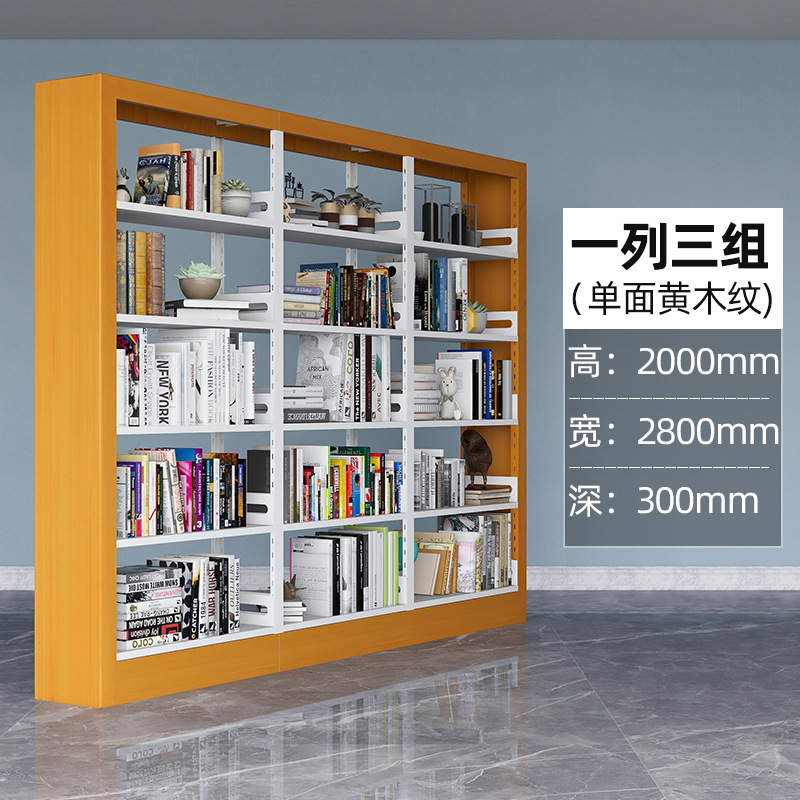 図書館本棚学校閲覧室シングル両面資料本棚ファイル証憑棚書斎床置き収納本棚|undefined