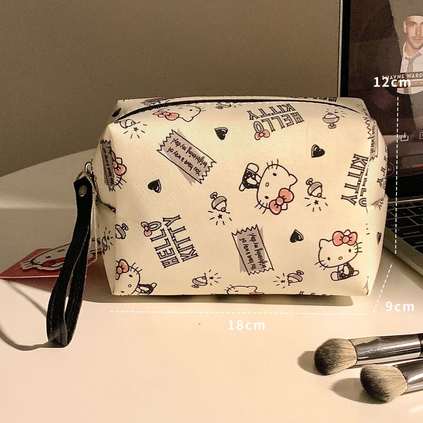 Genuina Kitty bolsa de lavado bolsa de maquillaje dormitorio de estudiantes de gran capacidad bolsa de viaje portátil