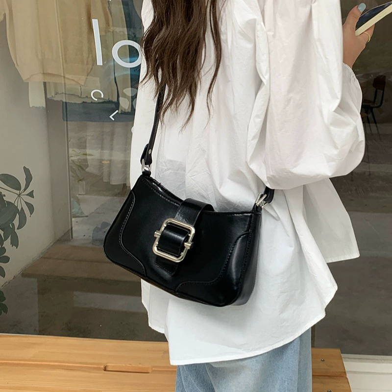 Ретро подмышечная сумка, сумка через плечо, маленькая черная сумка через плечо, дизайнерская дорожная сумка