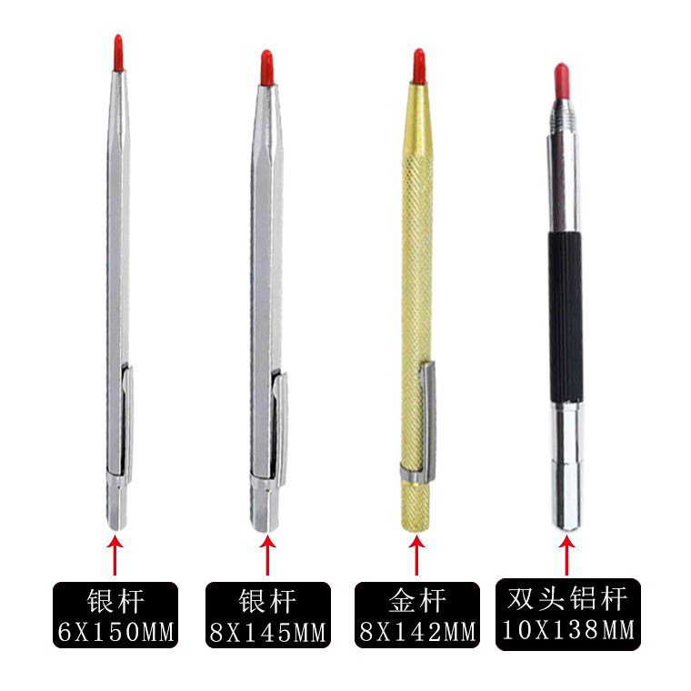 텅스텐 강철 합금 스크라이빙 펜 다이아몬드 타일 유리 스크립 바늘 절단 금속 플레이트 마킹 레터링 돌 조각 배치