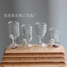 微缩食玩玻璃质感空瓶 娃屋配件diy甜品杯带底高脚杯可定 厂直销