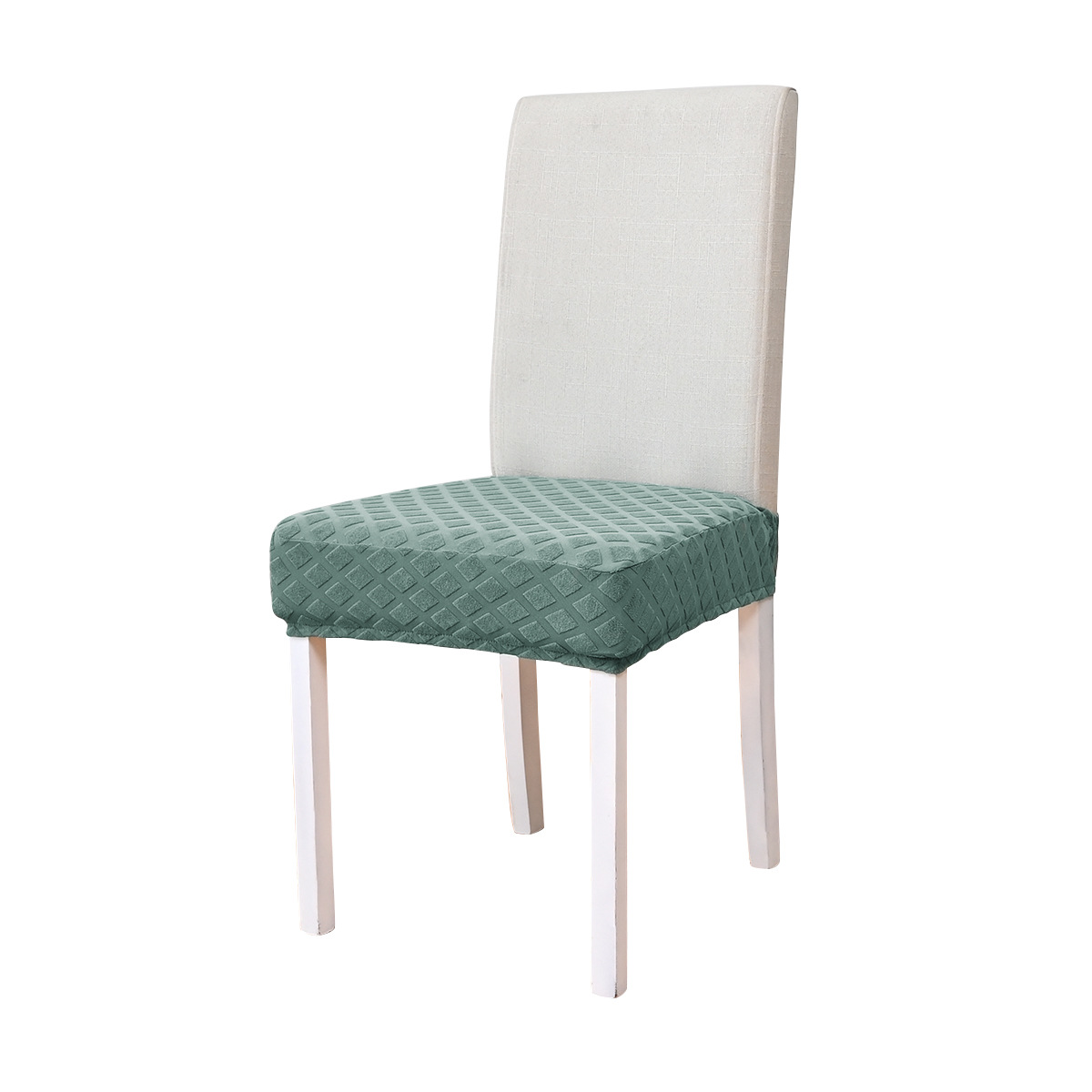 Transfronterizos sólidos elásticos jacquard diamante doble taburete elástico cubierta de silla de hotel polvo taburete cubierta de silla de comedor stock