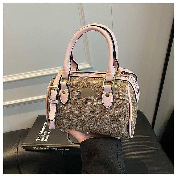 Bolso transfronterizo de Boston para mujer este año nuevo bolso de almohada impreso de alta gama bolso de mensajero de hombro simple urbano