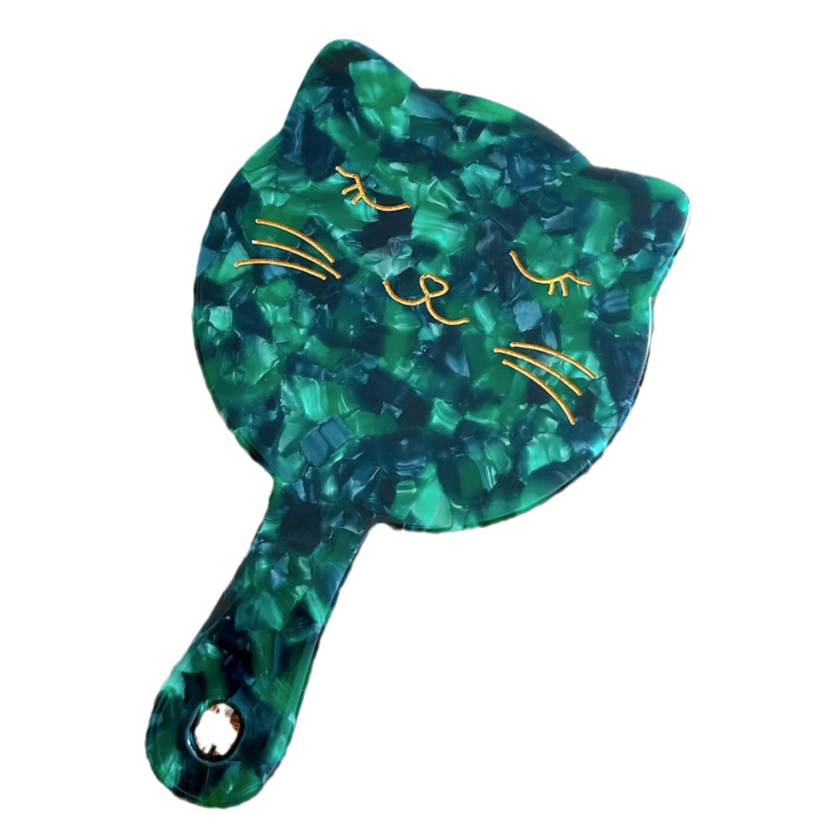 Corea del Sur nueva placa de acetato de alta calidad en línea celebridad portátil vestidor gato espejo floral manejar espejo pequeño espejo portátil