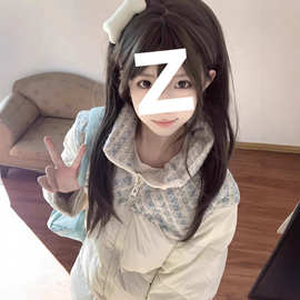 新款国潮牌小香风拼接羽绒棉服女冬季小个子感韩系情侣装绵衣外套