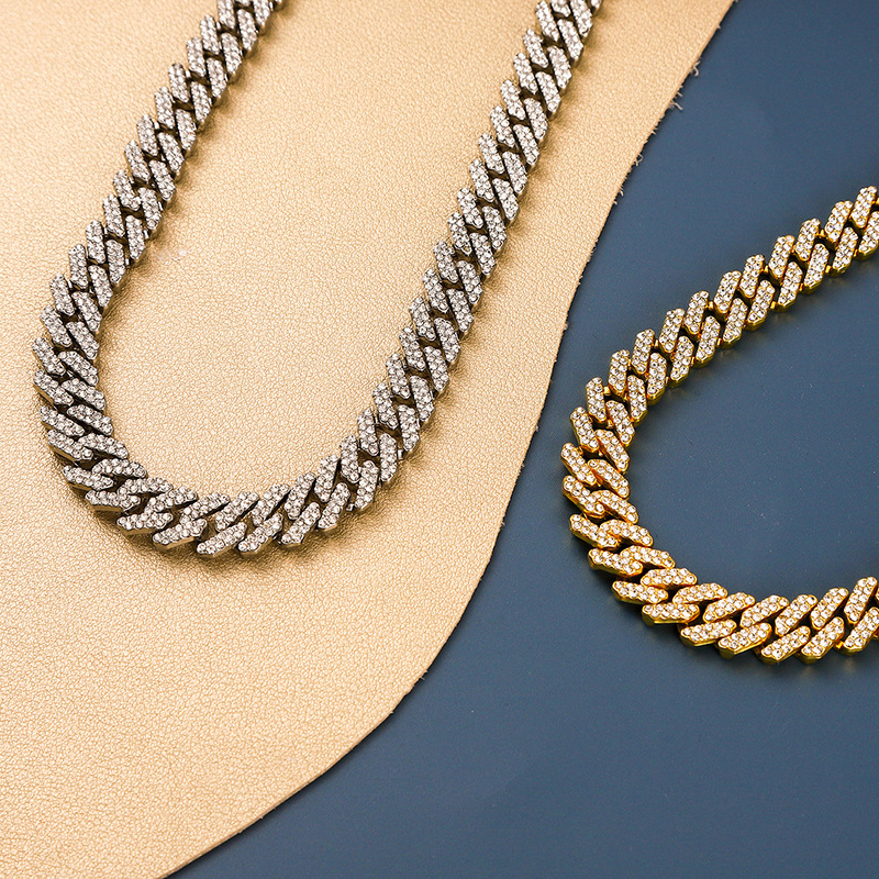 Cuban Link Bracelet For Men 15mm Full Diamond Hip Hop Style_voghion.com