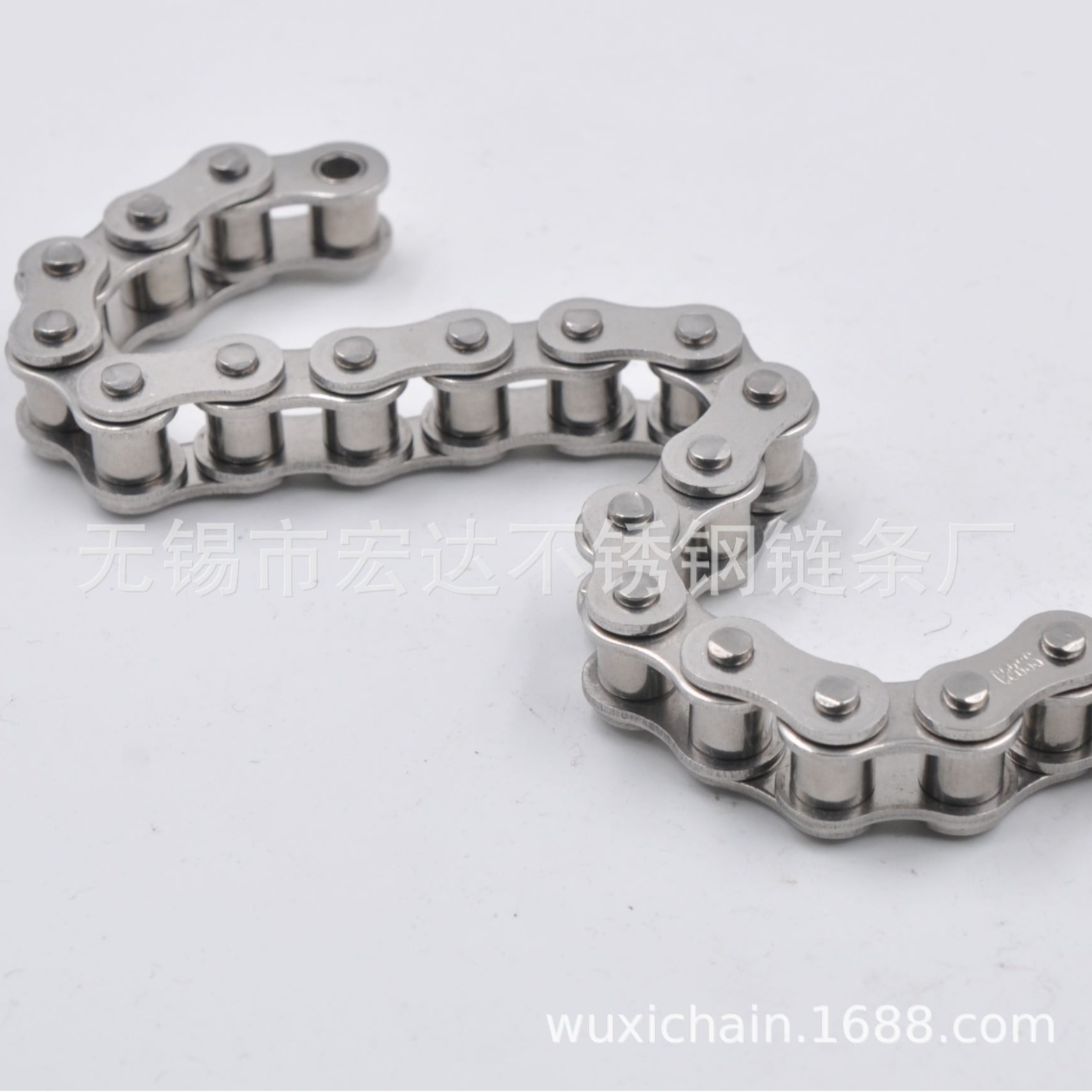 不锈钢链条传动链304 316滚子链单排双排工业传动链机械传输滚