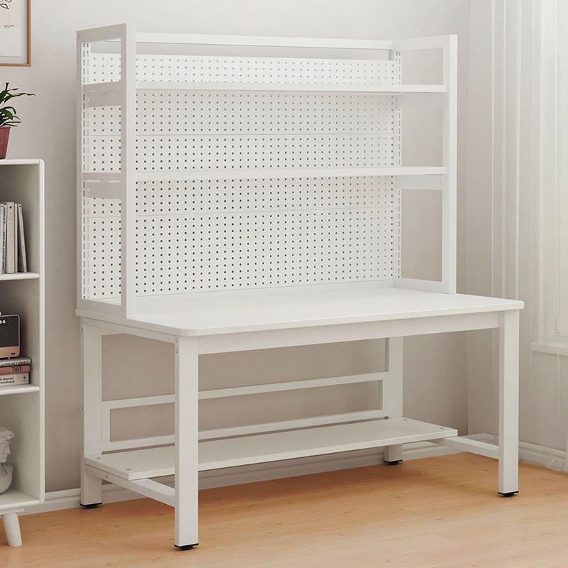 Perforated Board Computer Table Desktop Desk Bookshelf Combination Home Bedroom Student Study Table Writing Table