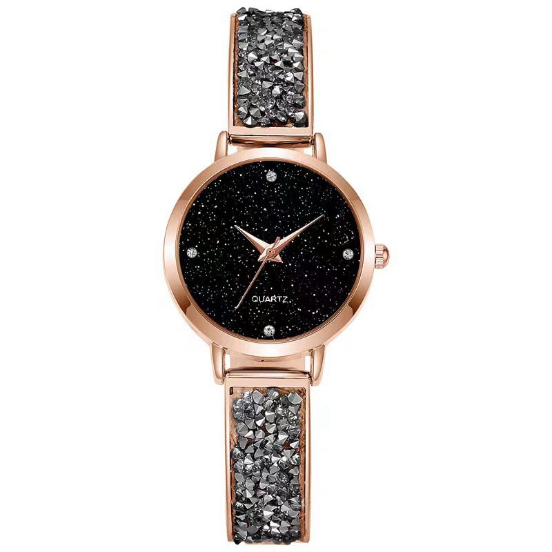 Nouvelle montre à quartz pour femme, montre de luxe avec bracelet en acier et strass, montre pour femme, cadeau d'anniversaire, cadran étudiant, montre pour femme_voghion.com