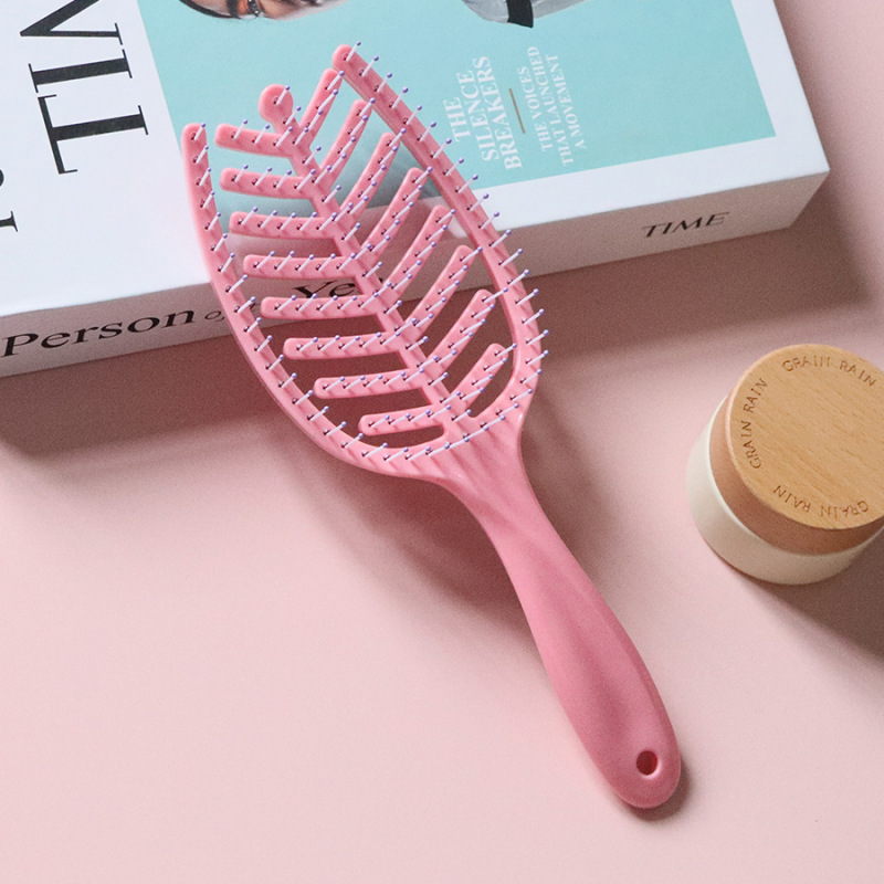 家庭用中空ヘアコーム、高見えガールヘアコーム、ふわふわマッサージリブ、大きなカーブコーム|undefined
