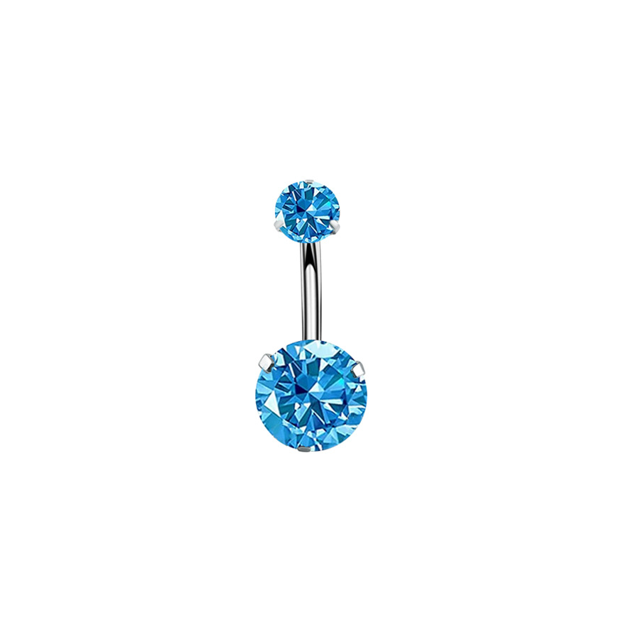 Piercing ombelico in acciaio inossidabile 316l con zircone_voghion.com