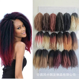 ���޴�ëë�x18inch �K�p�Ӱl�hᘰlMarley Kinky Curly Hair100g