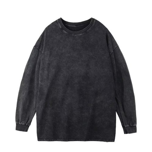 Washed Vintage Streetwear Solid Color Short-Sleeve American Street Fashion Five-Point T-Shirt Men's Base Layer Summer European and American Ins National Trend Top