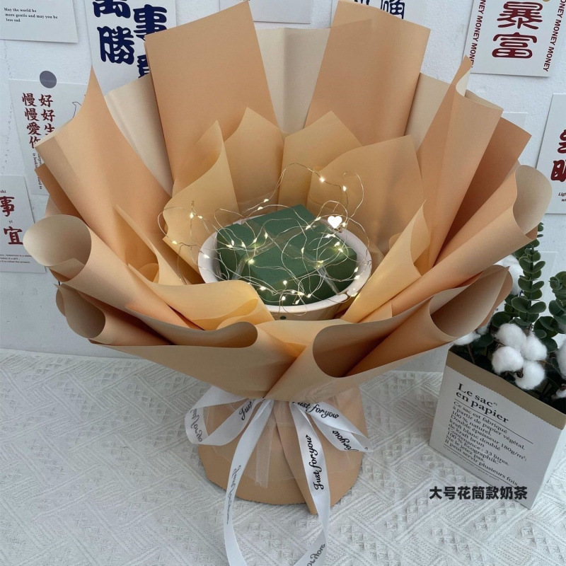 無料の半完成花束、誕生日のクリエイティブな花、スナック、ベビーブレス、ペーパータオル、花|undefined