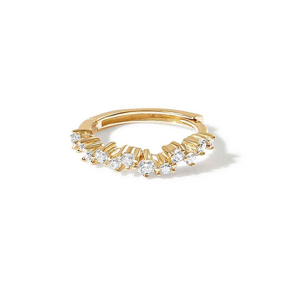 3g Weight Zircon Inlay Material Hoop Earrings Classification 1 Piece Quantity Casual Occasion 925 Sterling Silver Material Circle Pattern Women'S Gender Plating, Inlay Design Fashion Style 1 Piece 925 Sterling Silver Zircon Circle Hoop Earrings 8