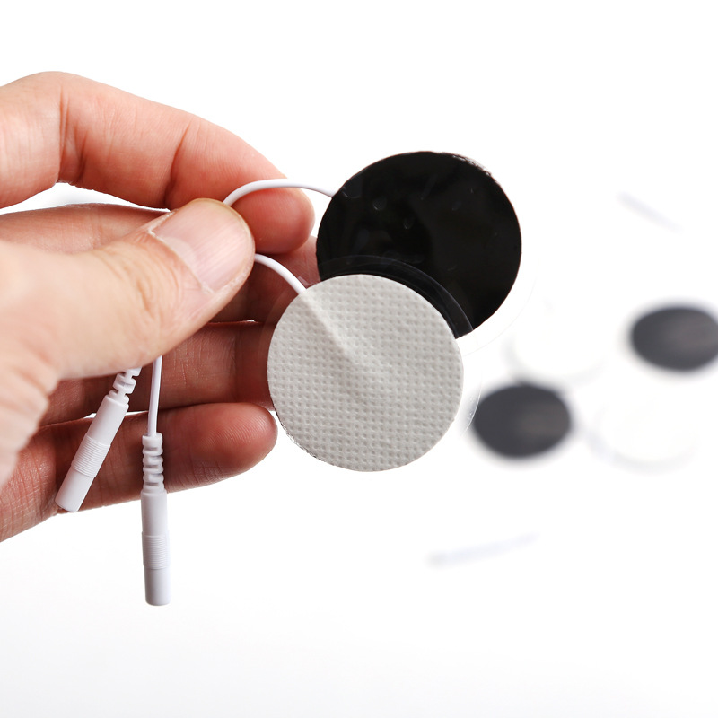 Circular 32mm pieza de electrodo de masaje de fisioterapia no tejido electrodo autoadhesivo parche de hidrogel para prevenir el dolor y la salud