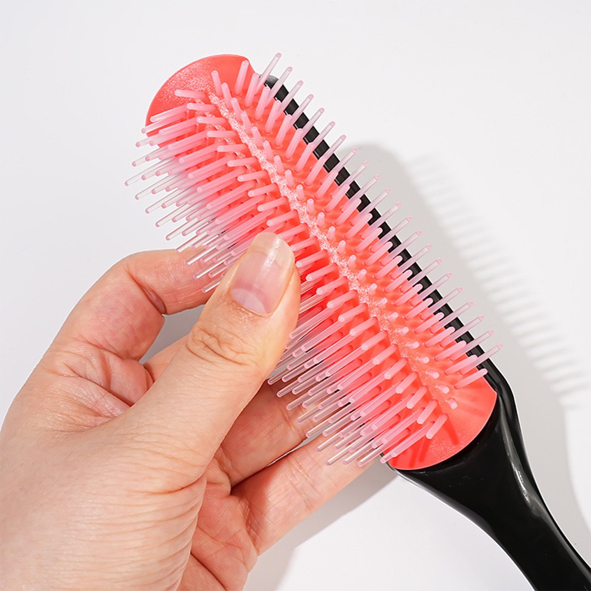 Peigne de massage classique pour cheveux lisses, peigne unisexe en plastique lissant._voghion.com