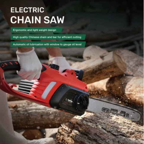 Трансграничная литий-ионная цепная пила 16inch года, перезаряжаемая портативная бензопила, бытовая большая пила для валки деревьев, перезаряжаемая обрезная пила
