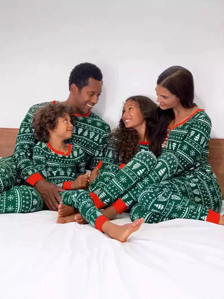 2025 Amazon Autumn, Winter and Christmas New Parent-Child Home Suit Pajamas