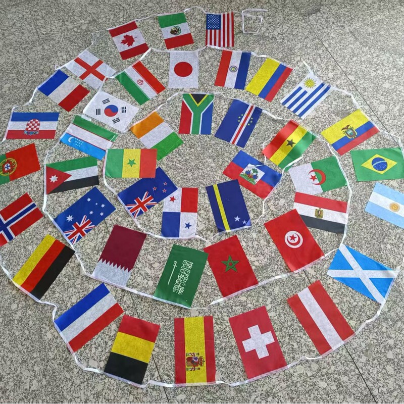 2026 World Cup in the United States, Canada, and Mexico 14.2m Flag String Number 7 and Number 8 Flag String for Bars, Restaurants, and Discotheques Fan Apparel 2026 World Cup in the United States, Canada, and Mexico 14.2m Flag String Number 7 and Number 8 Flag String for Bars, Restaurants, and Discotheques Fan Apparel