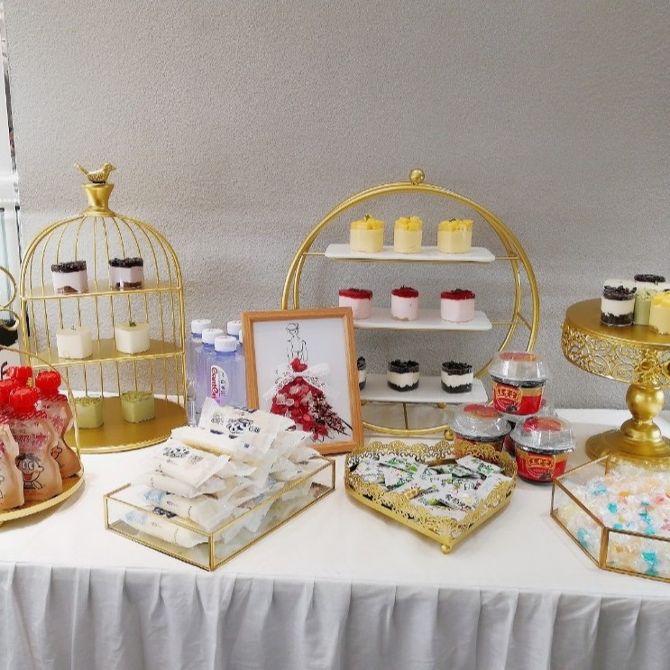 Decoración de mesa postre boda traje creativo Europeo placa pastel cumpleaños comida fría té soporte exhibición