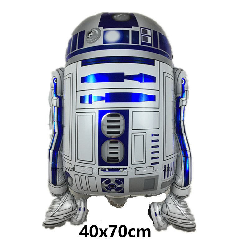 Serie espacial globo de película de aluminio cohete astronauta robot niño bebé cumpleaños fiesta decoración globo