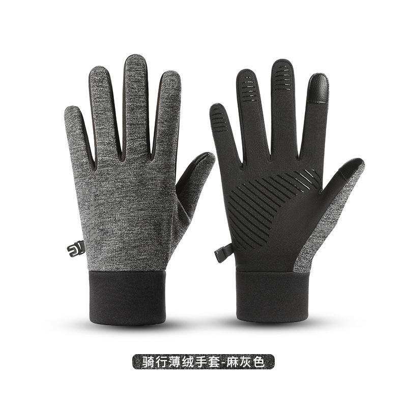 Guantes deportivos para exteriores de otoño e invierno para hombres y mujeres, antideslizantes, cálidos, con pantalla táctil, forrados con forro polar, adecuados para esquiar, correr y ciclismo, al por mayor.