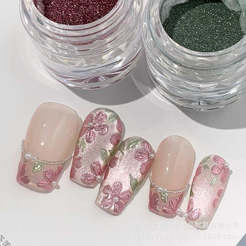 Nail Art Exhibition Metal Mirror Magic Mirror Electroplating Powder Ultra-Fine Flash Retro Champagne Gold Nail Polish Style Nail Art Exhibition Metal Mirror Magic Mirror Electroplating Powder Ultra-Fine Flash Retro Champagne Gold Nail Polish Style