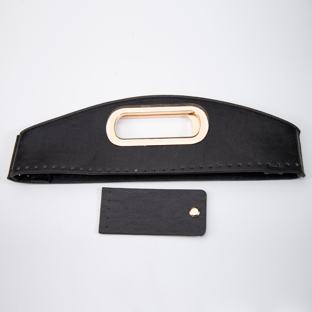 DIY Handmade Bag Accessories Oval Metal Frame Leather Handle Replacement for Bag161 Handbag Handle