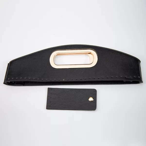 DIY Handmade Bag Accessories Oval Metal Frame Leather Handle Replacement for Bag161 Handbag Handle