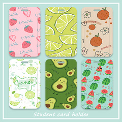 Xiao Qingxin Summer Fruit Campus Student Card Case Metro Bus Card Access Card Kindergarten Pick-up and Drop-off Anti-lost Card Case