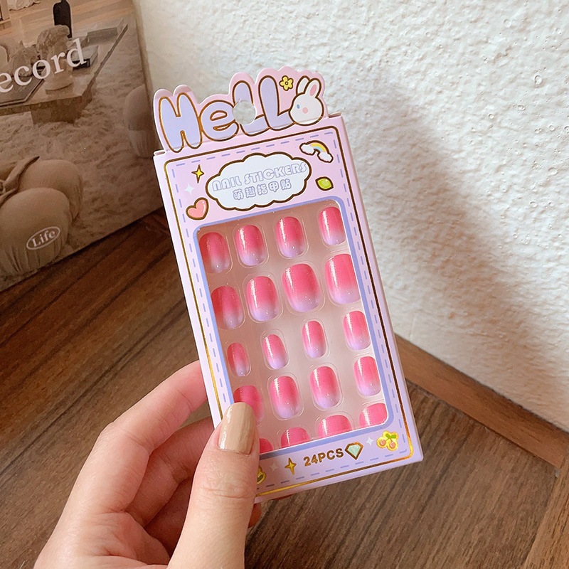 Niños parches de uñas super lindas chicas lindas usan pegatinas de dibujos animados de uñas seguras desmontables parches de uñas al por mayor image 152