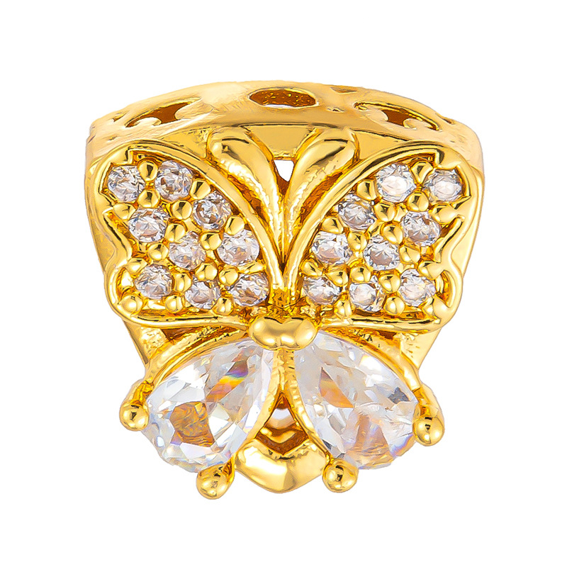 Antiguo método oro goteando aceite azul quemado colgante cuentas Dios de la riqueza atrapador de sueños flor cuentas de tambor accesorios de bricolaje joyería de transferencia