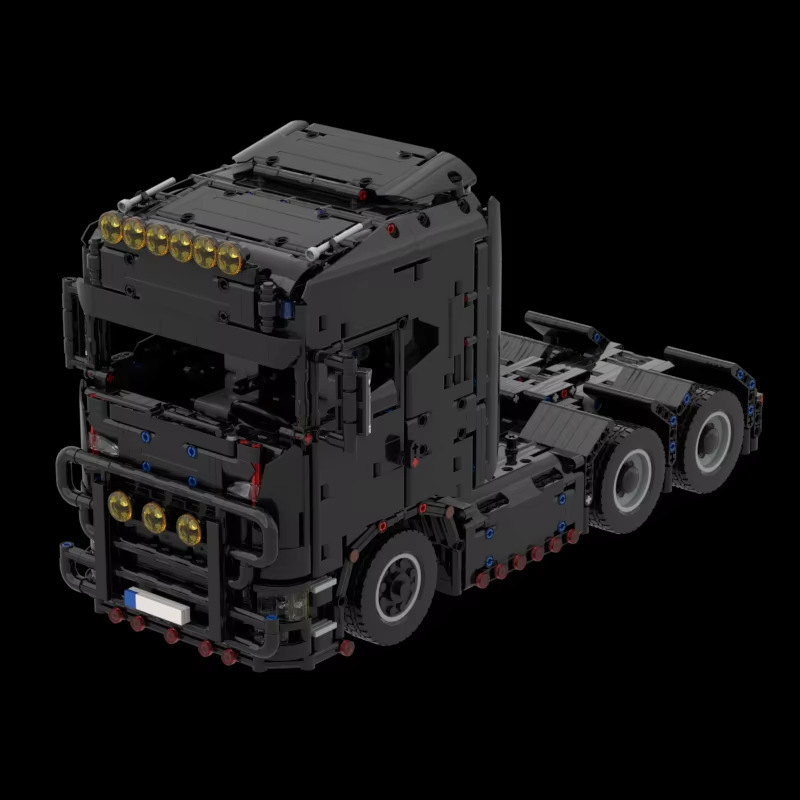 1:16 ビルディングブロックおもちゃ MOC-770S 重量エンジニアリングコンテナ DIY 組立モデルフラットベッドトレーラートラックヘッド|undefined