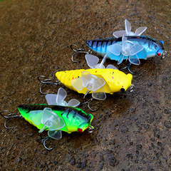 雙螺旋槳水面系波趴路亞餌仿生餌 塑料硬餌拖拉機旋轉波爬漁具