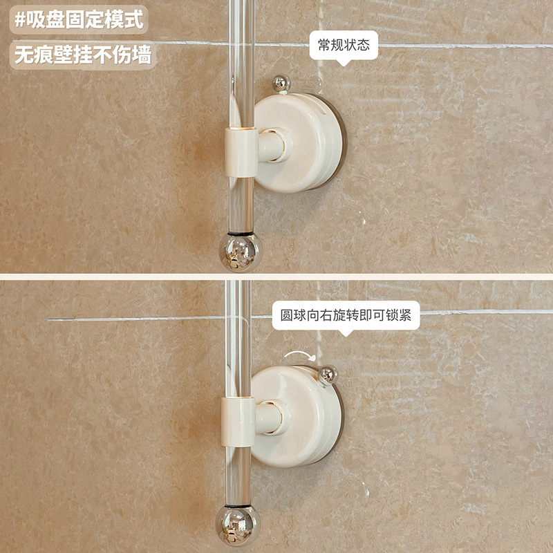 吸盘厨房纸巾架免打孔橱柜用纸挂架保鲜膜收纳懒人抹布挂杆卷纸架|undefined