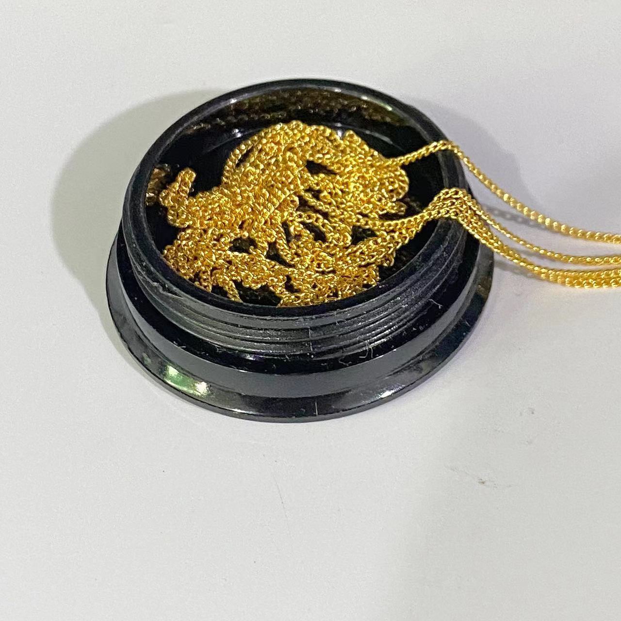 1mm [금] 플랫 체인 [1 미터] 원형 상자