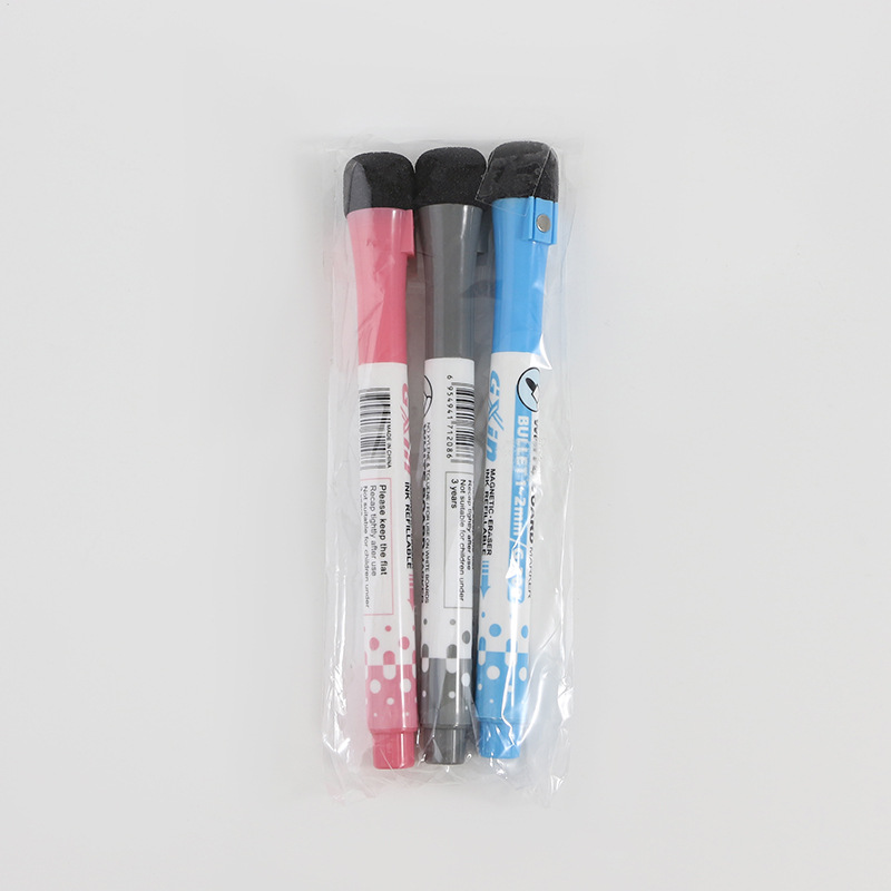 Absorbente magnético esponja cabeza pluma cubierta borrable color marca graffiti pizarra pluma marca marcador pluma