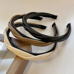 韓版優雅交叉麻花發箍女高級感壓發高顱頂發卡頭箍夏季2023年新款