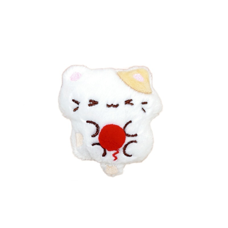 可爱暹罗猫公仔吱吱叫挂件卡通超萌小橘猫黑猫胸针diy服饰鞋帽辅|undefined