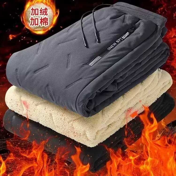 羊羔绒棉裤男女秋冬加绒加厚防风保暖内裤子大码外贸跨境工厂批发