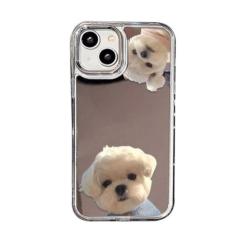 Makeup mirror phone case mirror surface phone protector case suitable for Apple 14 colorful border phone case Apple case