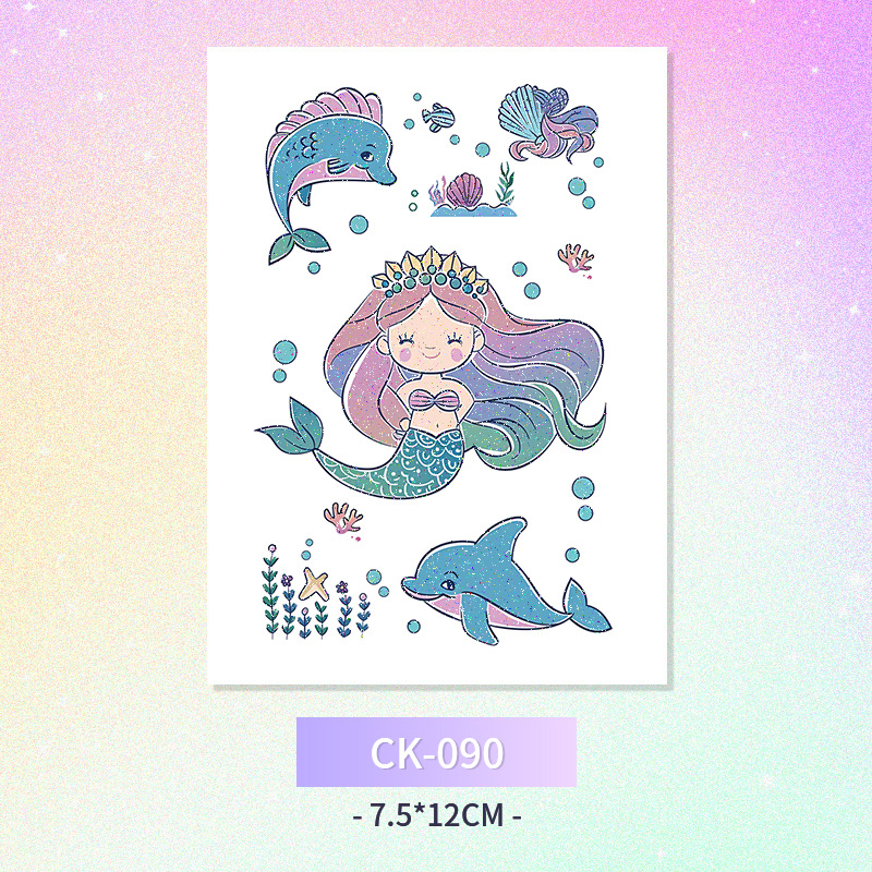 Glitter mariposa cara pegatinas tatuaje pegatinas hadas lavable impermeable de larga duración lindo unicornio ciervo Luna Estrella Planeta