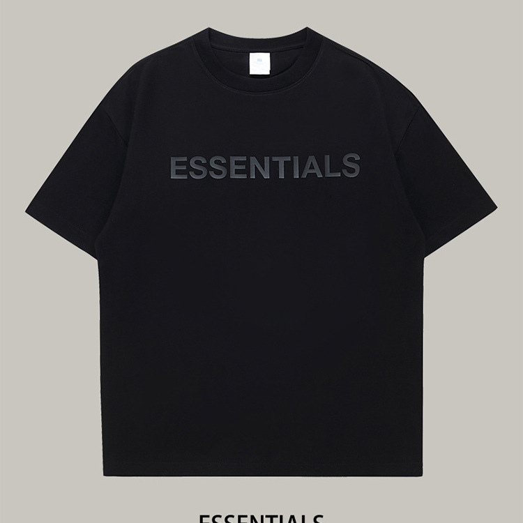 Essentials Summer Men's Heavy Short-Sleeve Pure Cotton Loose Couple T-Shirt Trendy Brand Ins Same Quality