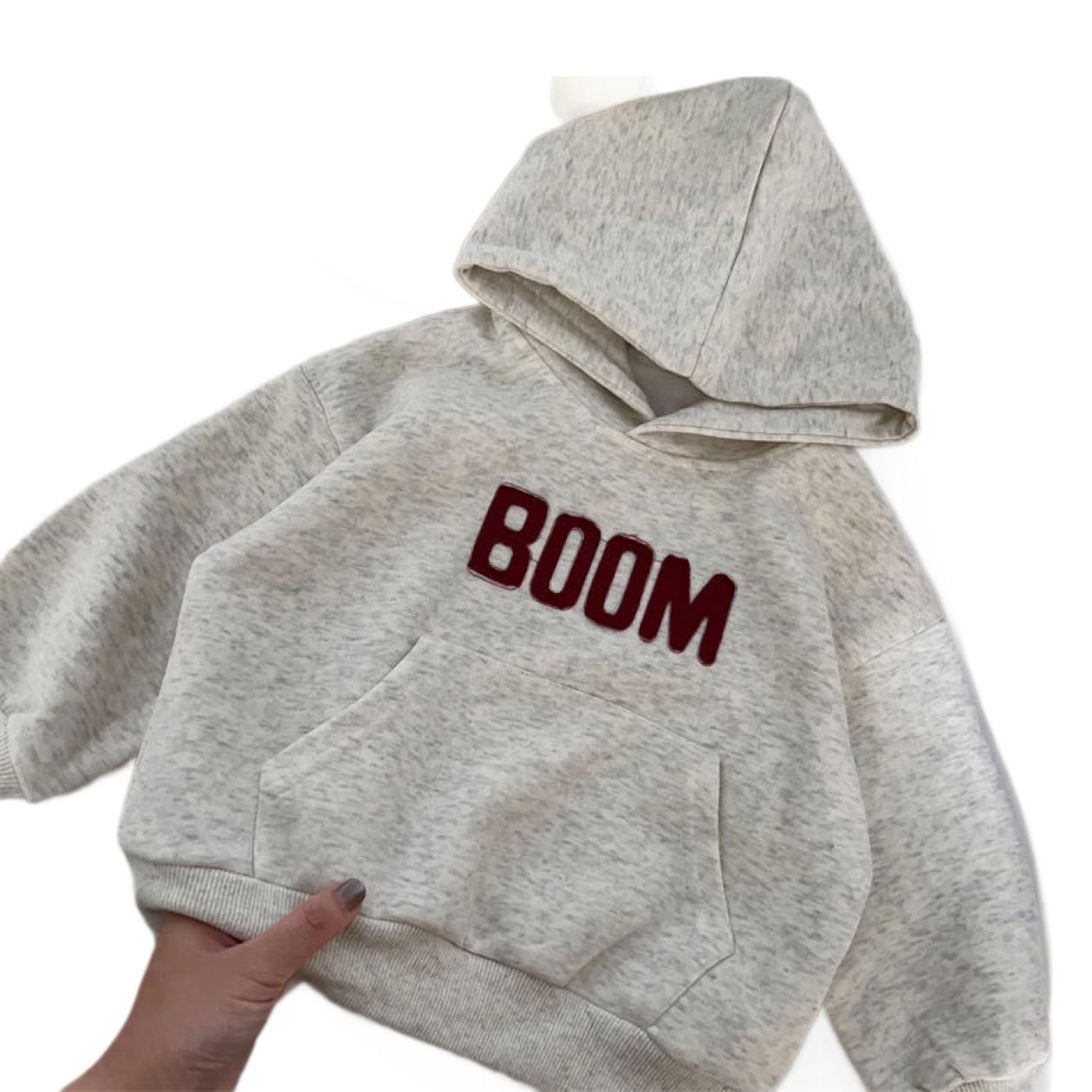 Kid's Clothing Wine Red Boys And Girls Spring Autumn Winter Sweatshirt New Letter Top Hooded Sweatshirt Trendy Long Sleeve_viptrois.com