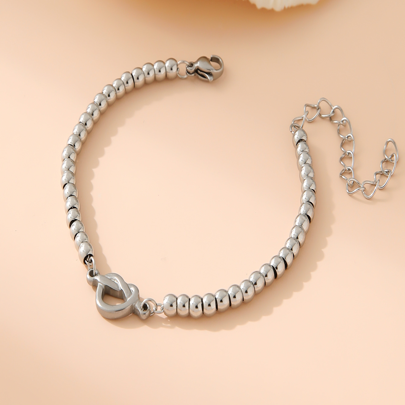 38g Weight 18K Gold Plated Plating Material 304 Stainless Steel Pendant Material Bracelets Classification 304 Stainless Steel Chain Material Beaded Chain Chain Type 1 Piece Quantity Holiday, Daily Occasion 304 Stainless Steel Material Mother'S Day Festival Letter Pattern All Seasons Season Women's Gender Plating Design Simple Style, Classic Style Style Simple Style Classic Style Letter 304 Stainless Steel 18K Gold Plated Beaded Chain Bracelets In Bulk 16