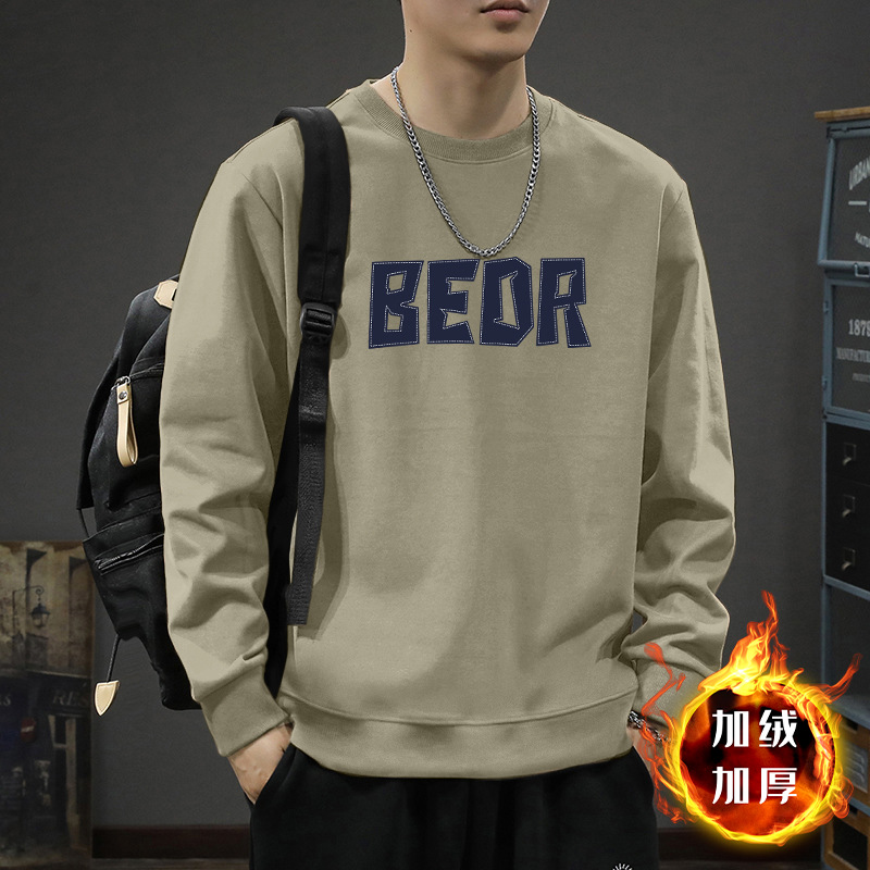 Suéter hombre otoño invierno nuevo inns suelto marca de moda letras impresión casual camiseta de manga larga moda blusa de cuello redondo