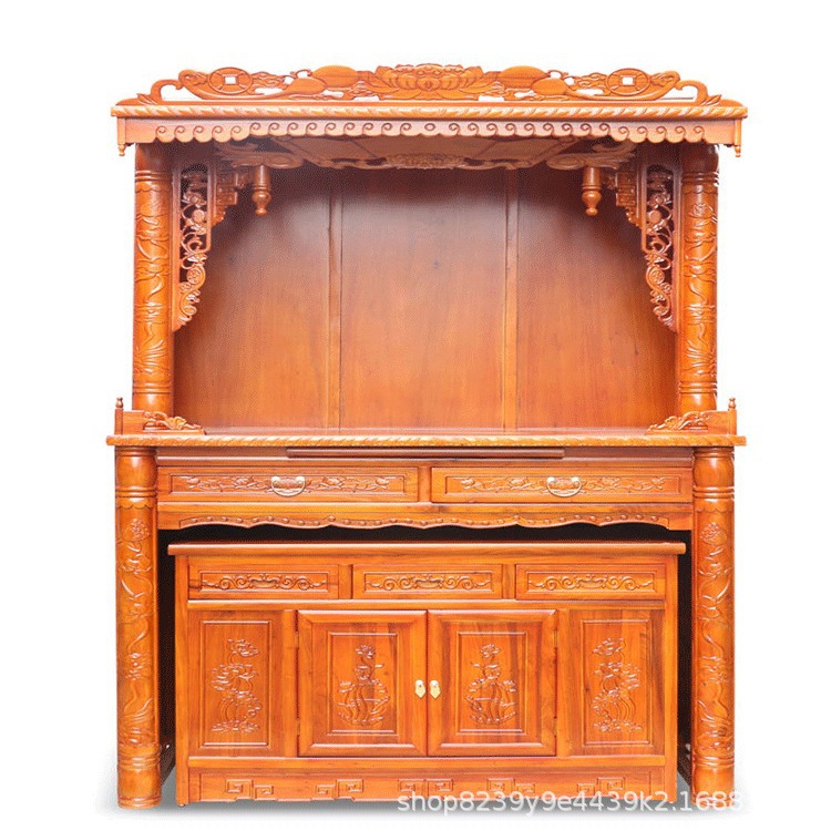 Manufacturer Supplies New Chinese-Style Solid Wood Buddhist Niche, Standing Cabinet, Buddhist Temple Table, Guanyin God Niche, Buddha Cabinet, Bodhisattva Altar Cabinet, Buddha Table