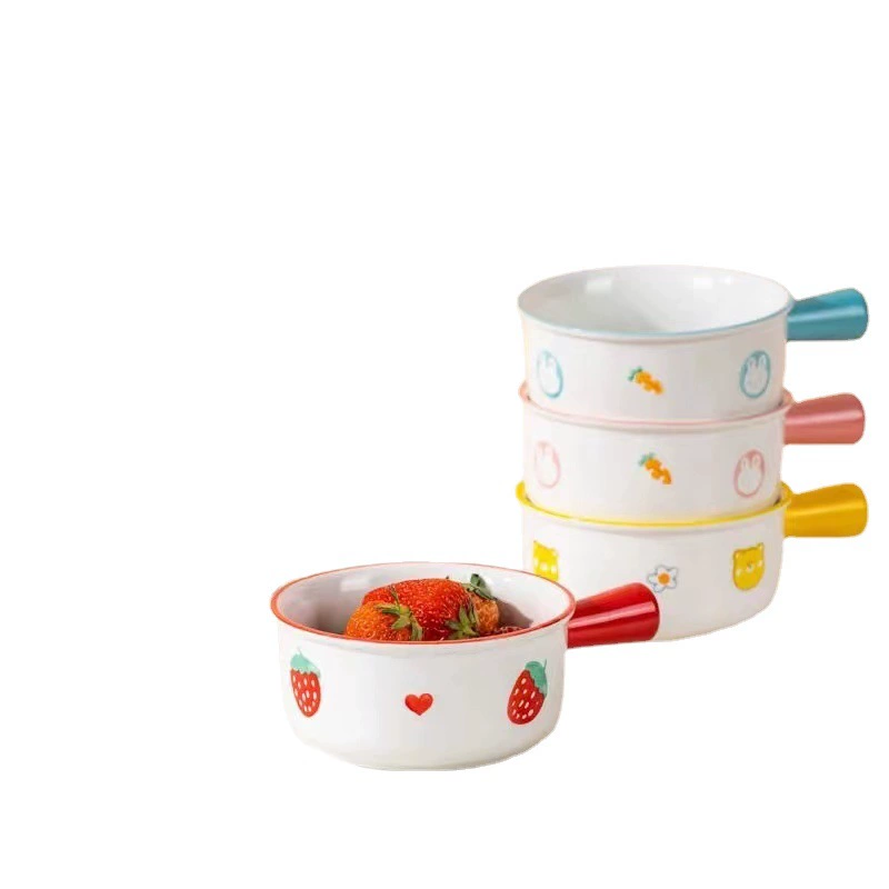 Children's cute ceramic dinner plate, hand painting